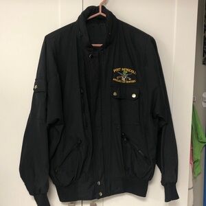 Vintage port Mcnicoll Anglers& Hunters bomber jacket Black Jacket